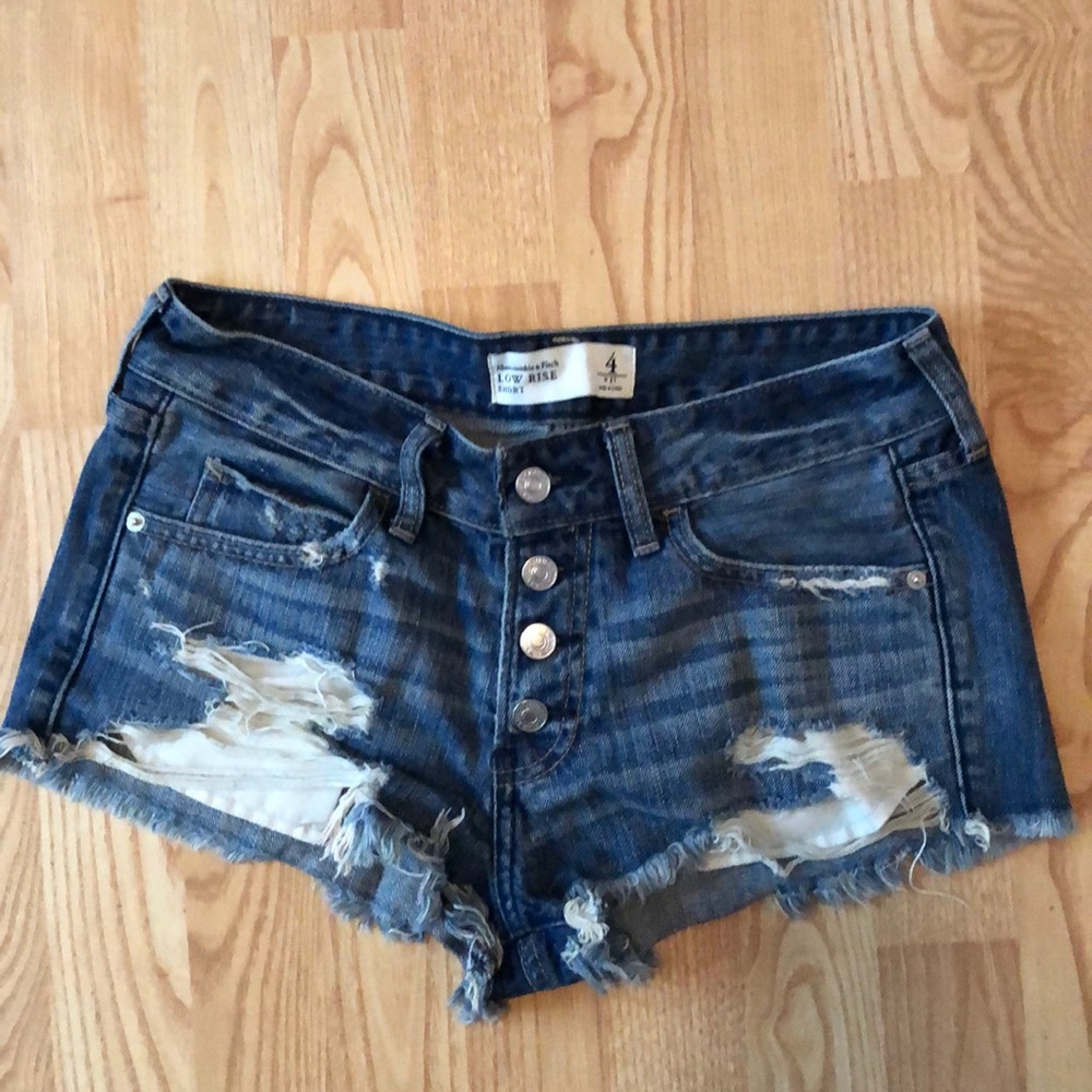 Abercrombie Distressed Low Rise Denim Short